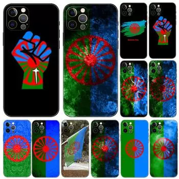 Чехол для телефона Gypsy Romani Roma Flag для iPhone 5 5S 2020se 6 6s 7 8 plus x 10 XR XS 11 12 13 mini pro MAX, черная задняя крышка из ТПУ iphone 5 5S SE 2016