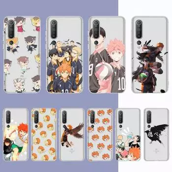 Чехол для телефона Haikyuu Hinata Attacks с аниме для Samsung S20 S10 lite S21 plus для Redmi Note8 9pro для Huawei P20, прозрачный чехол Samsung S20 5G