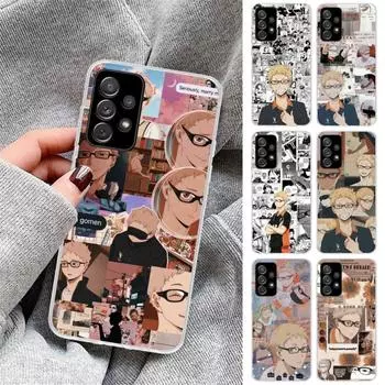Чехол для телефона Haikyuu Kei Tsukishima для Samsung Galaxy S10 S21 S22 Plus Ultra A91 A51 A21S A12, прозрачный чехол для телефона Galaxy S30