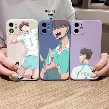 Чехол для телефона Haikyuu Oikawa Fund для IPhone 14 11 12 13 Pro Max X XR XSMax 6 6S 7 8 Plus SE 2022, мягкий квадратный цветной чехол для телефона iPhone 14