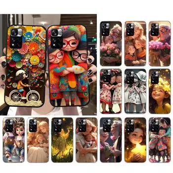 Чехол для телефона Happy Mom Girl Sister Couple для Xiaomi Redmi Note 13 12 Pro 11S 11 10 Pro 10S 12S Redmi 10 13C 9C Redmi 10C