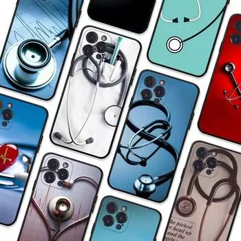 Чехол для телефона Health heart and stetoscope для iPhone 8 7 6 6S Plus X SE 2020 XR XS 14 11 12 13 Mini Pro Max 6plus or 6s plus