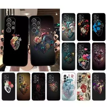 Чехол для телефона Heart Flower Art для Samsung A52S A21S A33 A23 A13 A14 A32 A52 A53 A54 A51 A71 A15 A53 5G