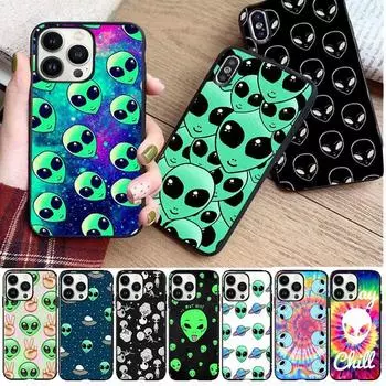 Чехол для телефона Hippy Hippie Psychedelic Art Alien Peace для iPhone 14pro 11pro 12 13pro max 6s xs 7 8plus SE xr 12mini Coque Iphone 5 5S