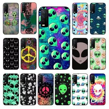 Чехол для телефона Hippy Hippie Psychedelic Art Alien Peace для vivo Y31 Y30 Y33S Y11S Y12S Y17 Y20 Y21S Y1S Y53S Y15 Y19 Y91C V23 VIVO Y1S