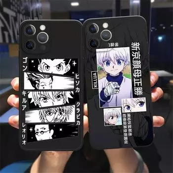 Чехол для телефона Hisoka Hunter X Hunter Killua Zoldyck с аниме для iPhone 11 12 13 Pro Max X XR XSMAX X 6s 8 7 Plus, черный мягкий чехол из ТПУ iPhone 6 6s