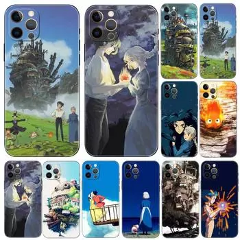 Чехол для телефона «Ходячий замок Хаула» для iPhone 14 se 6 6s 7 8 plus x 10 XR XS 11 12 13 mini pro MAX, черная задняя крышка из ТПУ iphone 5 5S SE 2016