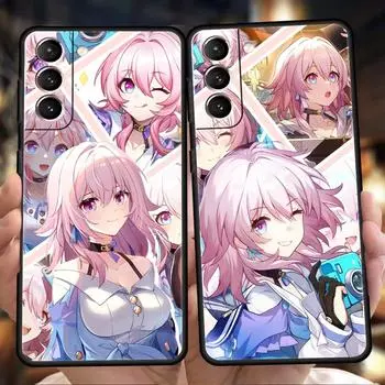 Чехол для телефона Honkai Star Rail для Samsung Galaxy S24 S23 Ultra S22 S21 S20 FE 5G S10 S10E S9 Plus S8, черный силиконовый чехол-бампер Samsung S22 Plus 5G