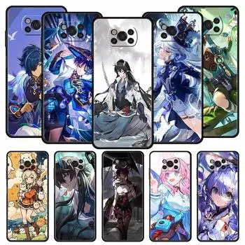 Чехол для телефона Honkai Star Rail Genshin Impact для Xiaomi Poco X5 Pro X4 X3 NFC F5 Pro F4 F3 GT M5 M4 Pro 5G M3 C51 C50 Poco X3 Pro