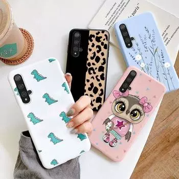 Чехол для телефона Honor 20 20i 10i 20 Lite Pro, чехол для телефона с милым котом, цветами и мультяшным рисунком, силиконовые чехлы для Honor 20, противоударный защитный чехол для задней панели телефона 20
