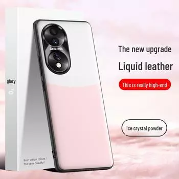Чехол для телефона Honor 70 Liquid Leather Anti-Fall, защитный чехол от обрастания. Возможна индивидуальная доставка. Honor 70 синий/белый
