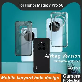 Чехол для телефона Honor Magic 7 Pro 5G IMAK ударопрочный мягкий чехол Honor Magic 7 Pro 5G чёрный