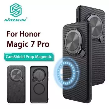 Чехол для телефона Honor Magic 7 Pro Nillkin CamShield Prop Magnetic Hard PC+TPU Shell противоударный задний чехол Honor Magic 7 Pro чёрный