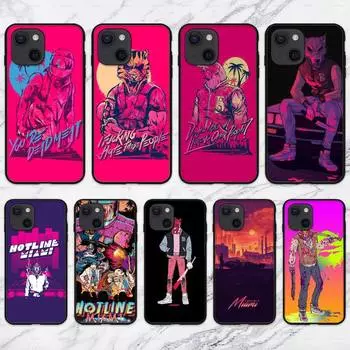 Чехол для телефона Hotline Miami Game для iPhone 11 12 Mini 13 14 15 Pro XS Max X Plus SE XR Shell iPhone11