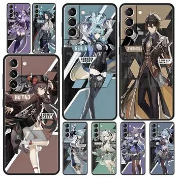 Чехол для телефона Hu Tao Genshin Impact для Samsung Galaxy S24 S23 S22 5G S20 Ultra S21 FE S10 S9 Plus S10E S8 Lite 20 из мягкого ТПУ Samsung S21 Plus