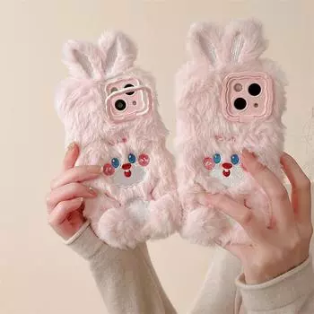 Чехол для телефона Huawei Mate50E P40 Pro Pink Plush Rabbit с невидимым креплением для защиты от падений - идеально подходит для девочек Apple 14pro розовый