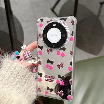 Чехол для телефона Huawei Mate60/Mate40 Pro, совместимый с P60, Nova11/10/9, стиль Ins, зеркальная отделка и дизайн браслета Huawei Mate 40 Pro