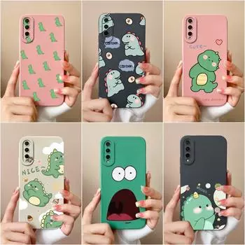 Чехол для телефона Huawei P Smart 2021 Y5P Y6P Y7P Y9S Y7A Y9A Симпатичный модный противоударный матовый жидкий мягкий силиконовый чехол для телефона с защитой от падения для бампера Huawei Huawei P Smart 2021