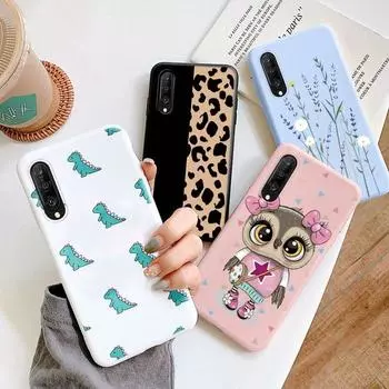 Чехол для телефона Huawei Y8P, чехол для телефона с милым котом, цветами и мультяшным узором, силиконовые чехлы для Huawei Y8P, мягкий противоударный защитный чехол из ТПУ, чехол для телефона, сумки Y8p