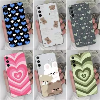 Чехол для телефона Huawei Y9s P Smart 2019 P40 P20 P30 P10 Lite, чехол с милым медведем и сердцем любви, матовый защитный прозрачный мягкий силиконовый чехол для Huawei, бампер Huawei P Smart 2019