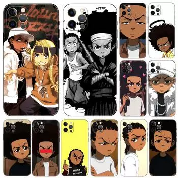 Чехол для телефона Huey Freeman Boondocks для iPhone 5 5S 2020se 6 6s 7 8 plus x 10 XR XS 11 12 13 mini pro MAX, черная задняя крышка из ТПУ iphone 5 5S SE 2016