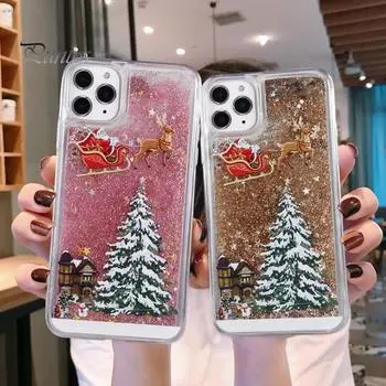 Чехол для телефона Идеально сочетается с рождественским стилем Износостойкий чехол для телефона с защитой от падений, защитой от царапин и зыбучих песков для iPhone 14/14 Pro/14 Pro Max for iPhone 14 Plus белый
