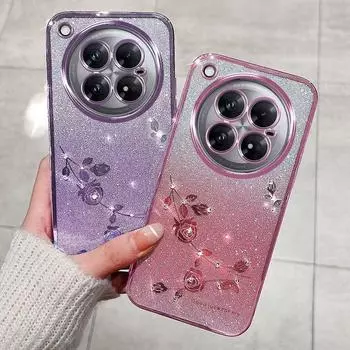 Чехол для телефона Infinix Zero 40 5G/4G, с розовым цветком, прозрачный, противоударный, роскошный, сияющий, защитный чехол с бриллиантами Infinix Zero 40 5G розовый