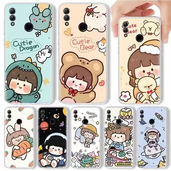 Чехол для телефона INS Cartoon Kawaii Girls для Huawei Honor 10 Lite 9 8S 8A 8X 9X Pro P Smart Z Y5 Y6 Y7 Y9S 2019 50, мягкий силиконовый чехол Honor 9
