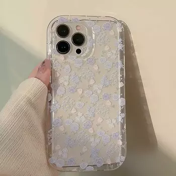 Чехол для телефона Ins с цветком для Iphone 14 Plus 13 12 Promax 11 Pro Max, милый противоударный мягкий силиконовый чехол с мультяшным рисунком, задняя крышка, чехол в виде ракушки For iphone 14promax