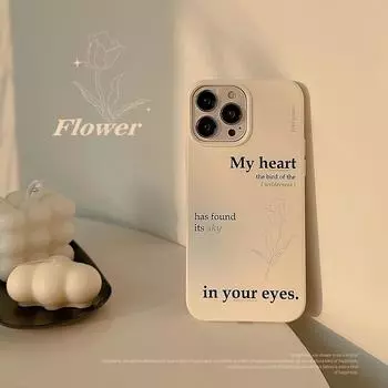 Чехол для телефона Ins с цветочным рисунком для Iphone 13 12 11 Promax 14 Pro Max, силиконовый мягкий чехол с милой мультяшной этикеткой, противоударный защитный чехол For iphone 14promax