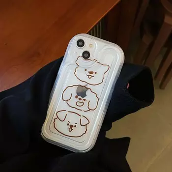Чехол для телефона Ins с рисунком собаки для Iphone 13 12 Pro Max 14 Promax 11, мягкий силиконовый чехол с милым медведем, хорошим другом, милая задняя крышка, чехол For iphone 14promax
