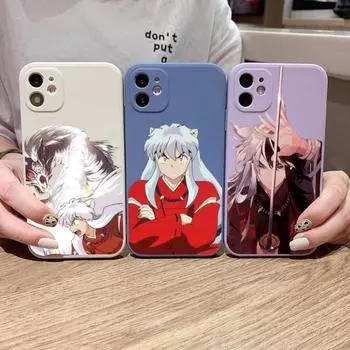 Чехол для телефона Inuyasha Sesshomaru для iPhone 14 11 12 13 Pro Max X XR XSMax 6 6S 7 8 Plus SE 2022, мягкий квадратный цветной чехол для телефона iPhone 14