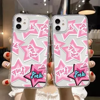 Чехол для телефона iPhone 11 13 12 14 15 Pro Max SE XR XS 6 7 8 Plus 12 13 mini Samsung A55 S24 S23 A54 A05S S22 A12 Redmi Note 11 10 13c 9A 10 poco c65 iPhone 11 розовый