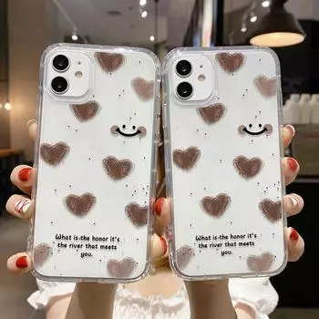 Чехол для телефона iPhone 11 13 12 14 15 Pro Max SE XR XS 6 7 8 Plus 12 13 mini Samsung A55 S24 S23 A54 A05S S22 A12 Redmi Note 11 10 13c 9A 10 poco c65 iPhone 11 кофейный