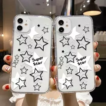 Чехол для телефона iPhone 11 13 12 14 15 Pro Max SE XR XS 6 7 8 Plus 12 13 mini Samsung A55 S24 S23 A54 A05S S22 A12 Redmi Note 11 10 13c 9A 10 poco c65 iPhone 11 чистый