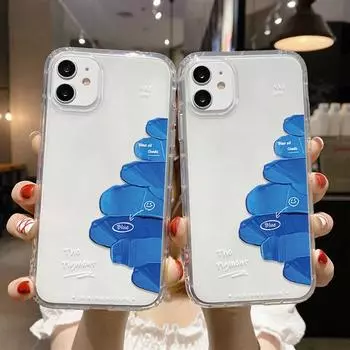 Чехол для телефона iPhone 11 13 12 14 15 Pro Max SE XR XS 6 7 8 Plus 12 13 mini Samsung A55 S24 S23 A54 A05S S22 A12 Redmi Note 11 10 13c 9A 10 poco c65 iPhone 11 синий