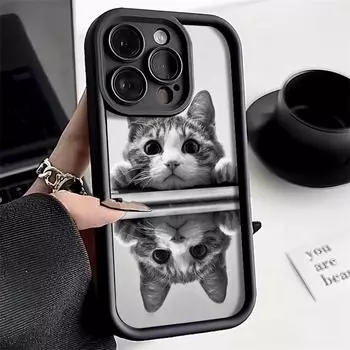 Чехол для телефона iPhone 11 13 12 14 15 16 Pro Max 7 8 Plus XR XS Max Samsung A55 S24 S23 A02S Redmi 9 13C 9A 10 A3 OPPO A15S A16 A17 A18 A38 A53 A54 A31 SamSung M40S чёрный