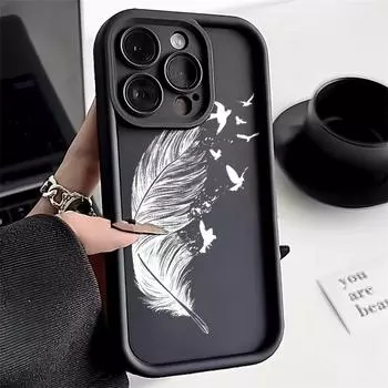 Чехол для телефона iPhone 11 13 12 14 15 16 Pro Max 7 8 Plus XR XS Max Samsung A55 S24 S23 A02S Redmi 9 13C 9A 10 A3 OPPO A15S A16 A17 A18 A38 A53 A54 A31 SamSung M40S чёрный