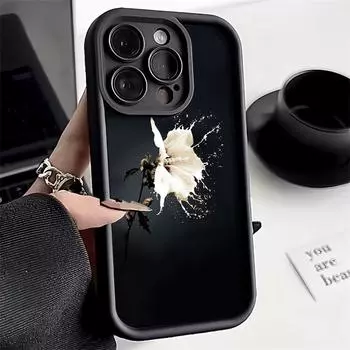 Чехол для телефона iPhone 11 13 12 14 15 16 Pro Max 7 8 Plus XR XS Max Samsung A55 S24 S23 A02S Redmi 9 13C 9A 10 A3 OPPO A15S A16 A17 A18 A38 A53 A54 A31 SamSung M40S чёрный