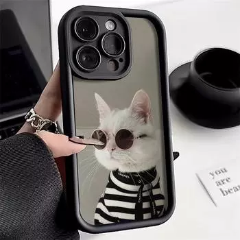 Чехол для телефона iPhone 11 13 12 14 15 16 Pro Max 7 8 Plus XR XS Max Samsung A55 S24 S23 A02S Redmi 9 13C 9A 10 A3 OPPO A15S A16 A17 A18 A38 A53 A54 A31 SamSung M40S чёрный