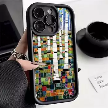 Чехол для телефона iPhone 11 13 12 14 15 16 Pro Max 7 8 Plus XR XS Max Samsung A55 S24 S23 A02S Redmi 9 13C 9A 10 A3 OPPO A15S A16 A17 A18 A38 A53 A54 A31 SamSung M40S чёрный