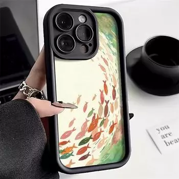 Чехол для телефона iPhone 11 13 12 14 15 16 Pro Max 7 8 Plus XR XS Max Samsung A55 S24 S23 A02S Redmi 9 13C 9A 10 A3 OPPO A15S A16 A17 A18 A38 A53 A54 A31 SamSung M40S чёрный