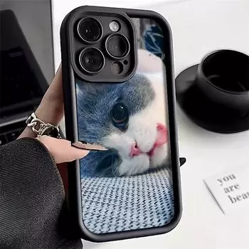 Чехол для телефона iPhone 11 13 12 14 15 16 Pro Max 7 8 Plus XR XS Max Samsung A55 S24 S23 A02S Redmi 9 13C 9A 10 A3 OPPO A15S A16 A17 A18 A38 A53 A54 A31 SamSung M40S чёрный