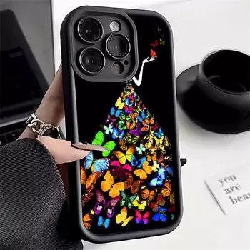 Чехол для телефона iPhone 11 13 12 14 15 16 Pro Max 7 8 Plus XR XS Max Samsung A55 S24 S23 A02S Redmi 9 13C 9A 10 A3 OPPO A15S A16 A17 A18 A38 A53 A54 A31 SamSung M40S чёрный