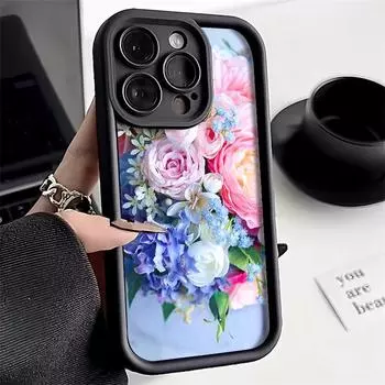 Чехол для телефона iPhone 11 13 12 14 15 16 Pro Max 7 8 Plus XR XS Max Samsung A55 S24 S23 A02S Redmi 9 13C 9A 10 A3 OPPO A15S A16 A17 A18 A38 A53 A54 A31 SamSung M40S чёрный