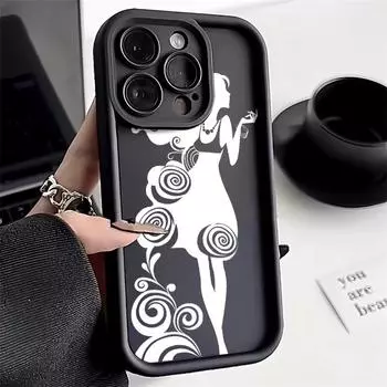 Чехол для телефона iPhone 11 13 12 14 15 16 Pro Max 7 8 Plus XR XS Max Samsung A55 S24 S23 A02S Redmi 9 13C 9A 10 A3 OPPO A15S A16 A17 A18 A38 A53 A54 A31 SamSung M40S чёрный