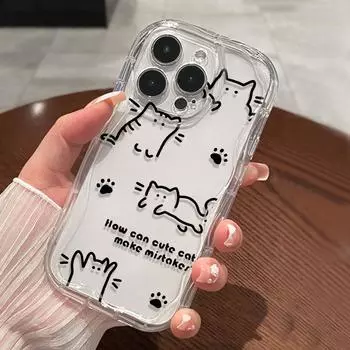 Чехол для телефона iPhone 11 13 12 14 15 16 XR XS Pro Max 7 8 Plus Samsung A55 A15 Redmi note 13 12 OPPO A18 A16 Vivo Y17S V27 Honor 9 10 Infinix 40 30 iPhone 15 белый