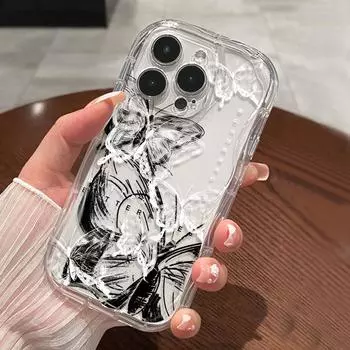 Чехол для телефона iPhone 11 13 12 14 15 16 XR XS Pro Max 7 8 Plus Samsung A55 A15 Redmi note 13 12 OPPO A18 A16 Vivo Y17S V27 Honor 9 10 Infinix 40 30 iPhone 15 белый