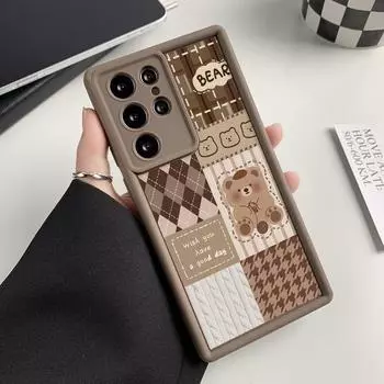 Чехол для телефона iPhone 11 13 12 14 15 16 Pro Max XR XS Samsung A15 A55 A05 Redmi 12 13C OPPO A16 A18 A60 Reno 11 Vivo Y17S Y12 infinix note 40 smart 8 Samsung S25 Ultra кофейный