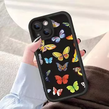 Чехол для телефона iPhone 11 13 16 Pro Max iPhone 14 15 Pro Max 12 13 Pro Max 16 Plus 7 8 Plus 13 Pro 14 Pro Samsung S24 FE A55 A05S A54 A06 S22 A15 S23 OPPO A60 4G чёрный